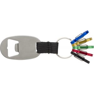 2-in-1 Schlüsselanhänger aus Aluminium Courtney, Silber