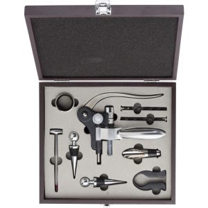 9 teiliges Sommelierset Emil, Braun
