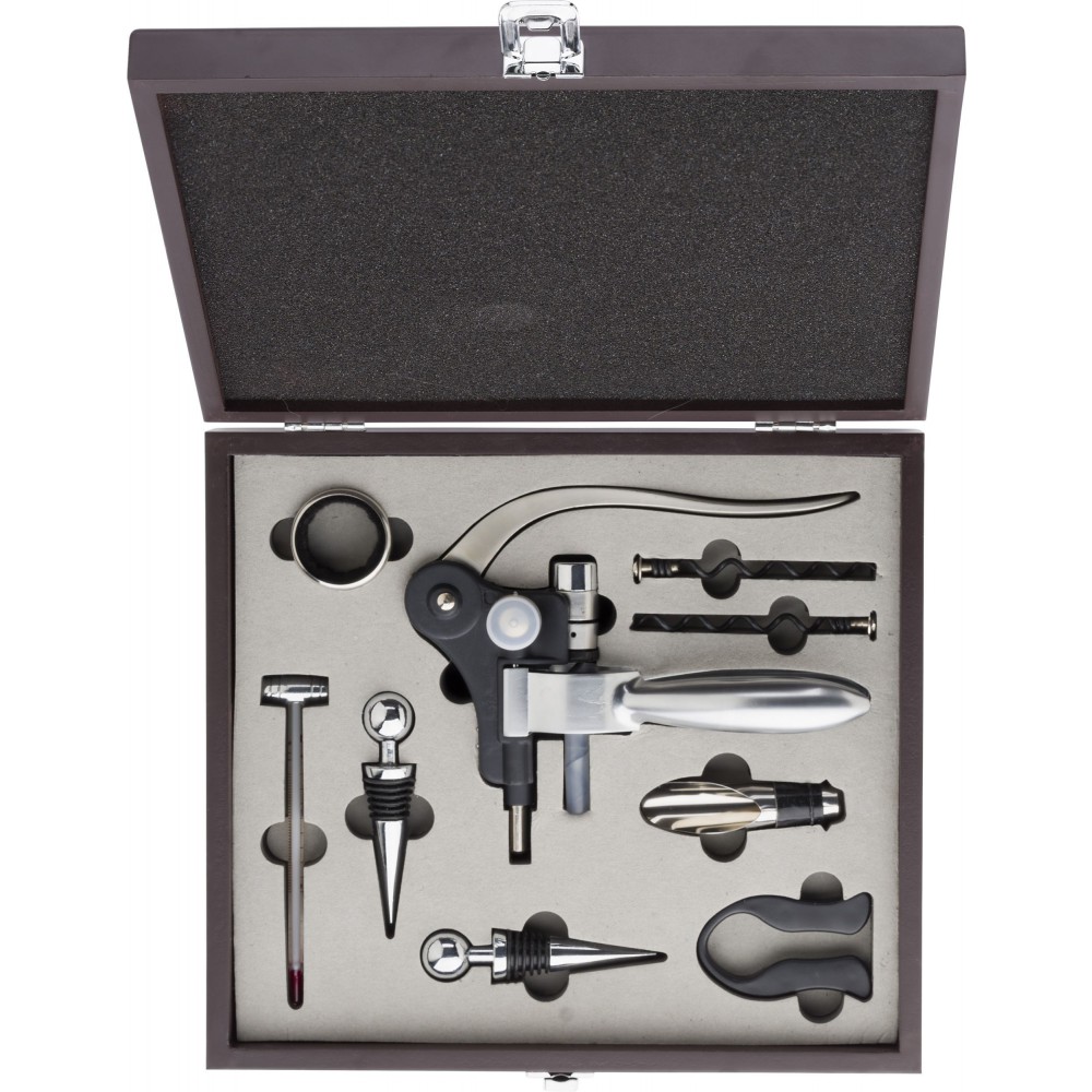 9 teiliges Sommelierset Emil, Braun