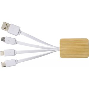 Bambus Ladekabel Brandan, Weiß