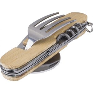 Bambus-Multifunktionsbesteck-Set Ainsley, Braun