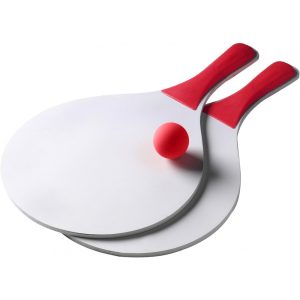 Beach-Ball-Tennisspiel aus Holz Fabien, Rot