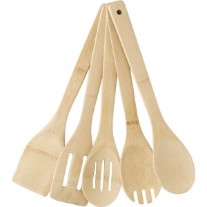 Besteck-Set aus Bambus Benny, Braun