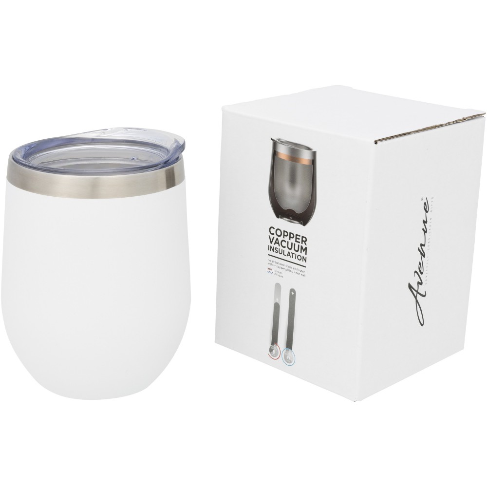 Corzo 350 ml Kupfer-Vakuum Isolierbecher, weiss