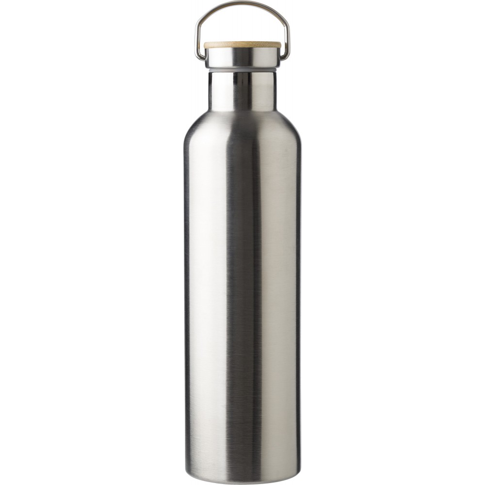 Doppelwandige Flasche aus Edelstahl Damien, Silber