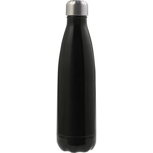 Doppelwandige Trinkflasche aus Edelstahl Lombok, Schwarz
