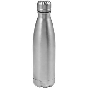 Doppelwandige Trinkflasche aus Edelstahl Lombok, Silber