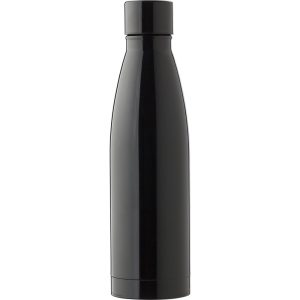 Doppelwandige Trinkflasche aus Edelstahl Marcelino, Schwarz