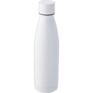 Doppelwandige Trinkflasche aus Edelstahl Marcelino, Weiß