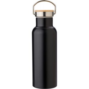 Edelstahl-Trinkflasche doppelwandig Odette, Schwarz