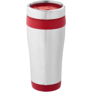 Elwood 410 ml Isolierbecher, silber, rot