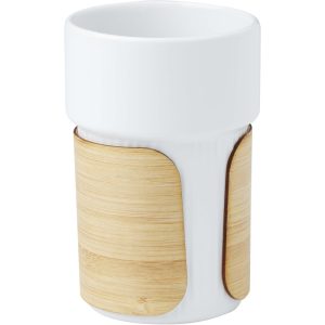Fika 340 ml Becher mit Bambushülle, weiss