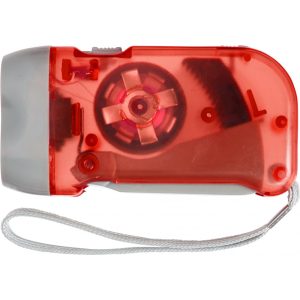 LED-Dynamotaschenlampe aus Kunststoff Tristan, Rot