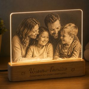 Led Lampe aus Acryl mit Lasergravur
