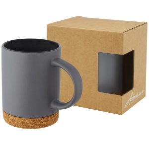 Neiva 425 ml Keramiktasse mit Korkboden, grau