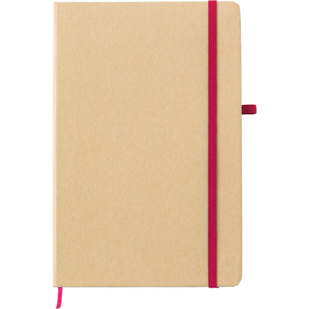 Notizbuch aus Papier Cora, Rot