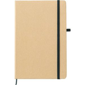Notizbuch aus Papier Cora, Schwarz