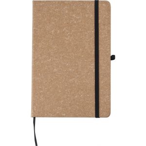 Notizbuch aus recyceltem Leder (A5) Gianna, Braun
