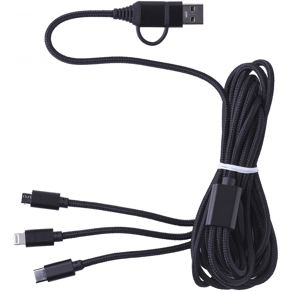 Nylon-Ladekabel Sable, Schwarz