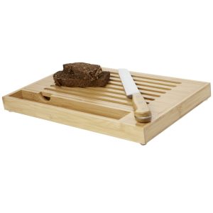 Pao Bambus-Schneidebrett mit Messer, natur, silber