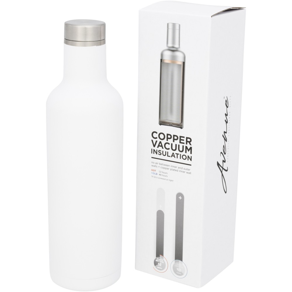 Pinto 750 ml Kupfer-Vakuum Isolierflasche, weiss