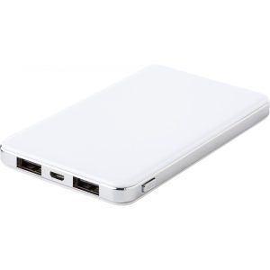 Powerbank aus ABS-Kunststoff Jerry, Weiß