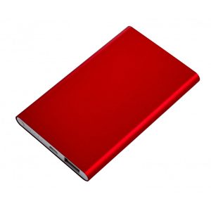 Powerbank aus Aluminium Ezra, Rot