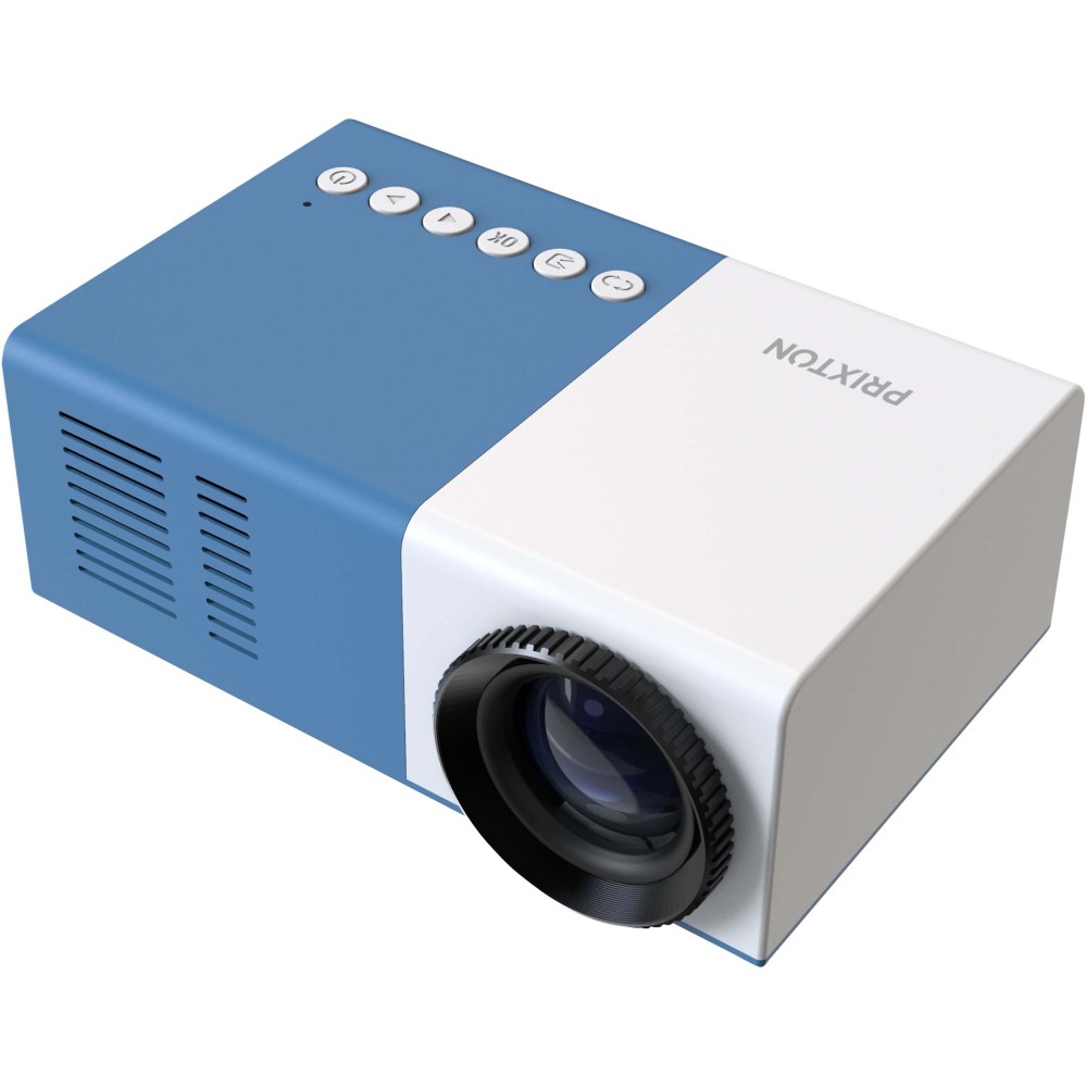 Prixton Cinema Miniprojektor, blau, weiss