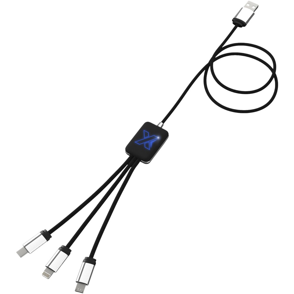 SCX.design C17 Easy to Use Ladekabel mit Leuchtlogo, blau, s