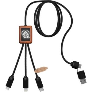 SCX.design C38 5-in-1 Ladekabel aus rPET in quadratischem Ba