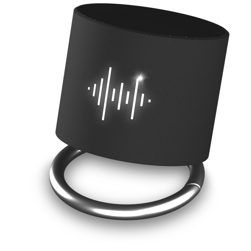 SCX.design S26 Lautsprecher Ring mit Leuchtlogo, schwarz