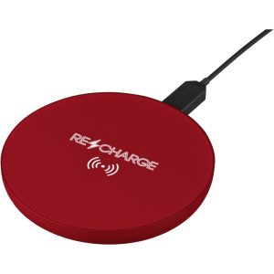 SCX.design W12 kabellose Ladestation mit Leuchtlogo, Mid red