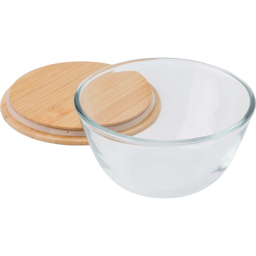 Salatschüssel aus Glas Isabeau, Braun