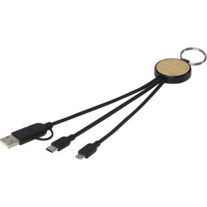Tecta 6-in-1 Ladekabel mit Schlüsselring aus recyceltem Kuns