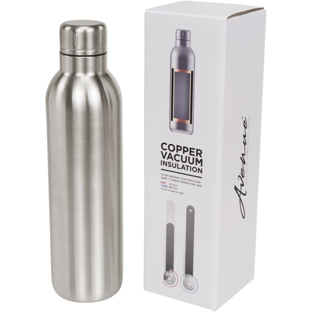 Thor 510 ml Kupfer-Vakuum Isolierflasche, silber