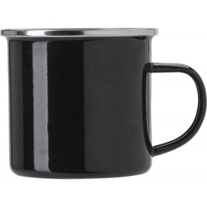 Trinkbecher aus Emaille (350ml) Jamaal, Schwarz