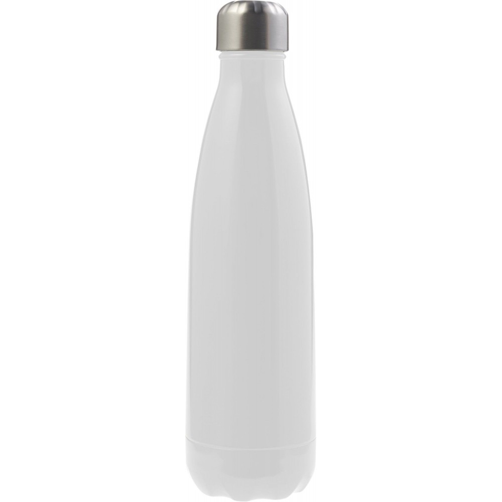 Trinkflasche(650 ml) aus Edelstahl Sumatra, Weiß