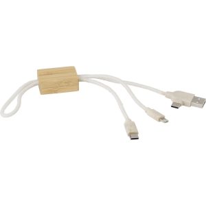 USB-Ladegerät Schlüsselanhänger Keegan, Braun