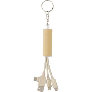 USB-Ladegerät Schlüsselanhänger Tyson, Braun