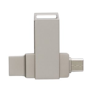 USB-Stick aus verzinkter Oberfläche Dorian, Silber