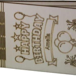 Geldumschlag aus Holz mit Lasergravur personalisiert 2.