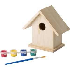 Vogelhaus mit Malset Wesley, Braun