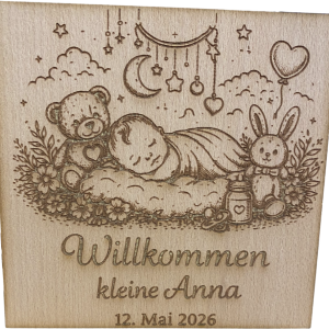 Willkommen kleine Anna - Geschenk für Geburt
